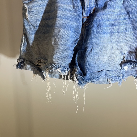 Hudson Distressed Cut Out Jean Shorts - Picture 4 of 7